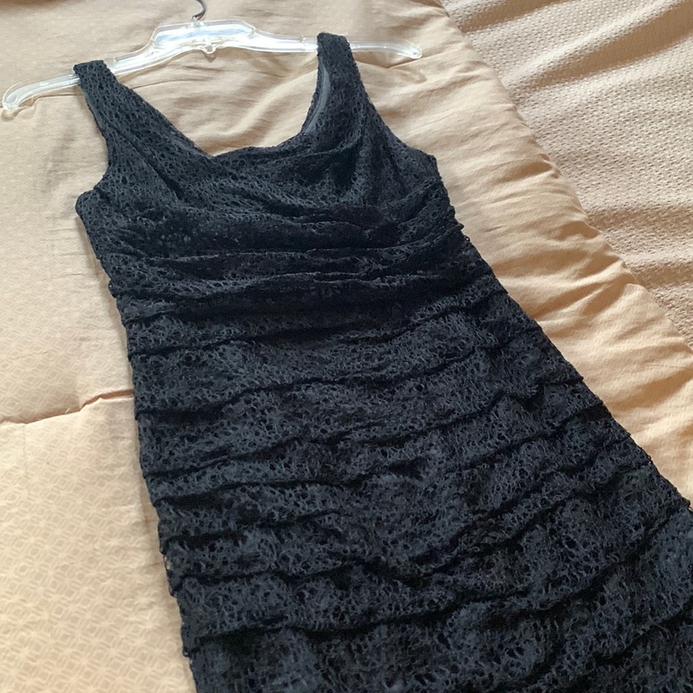 Darling little black lace dress.